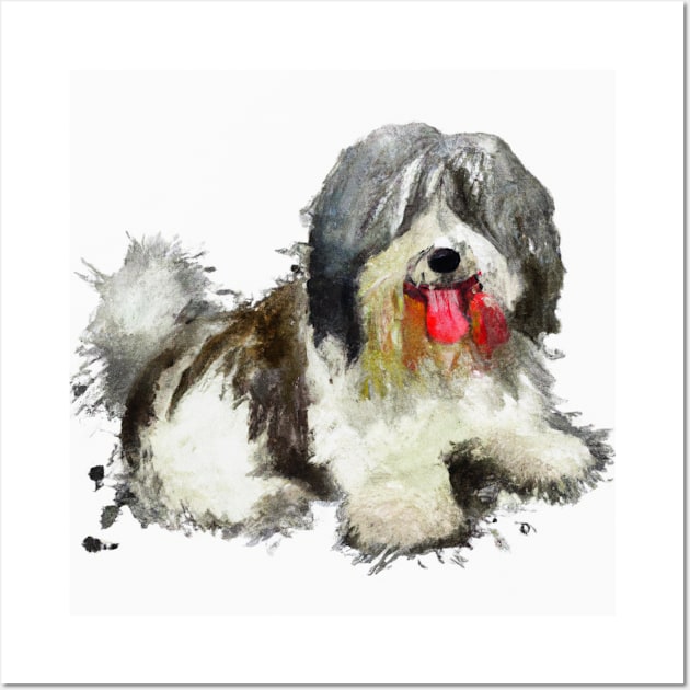 Tibetan Terrier Watercolor - Dog Lovers Wall Art by Edd Paint Something